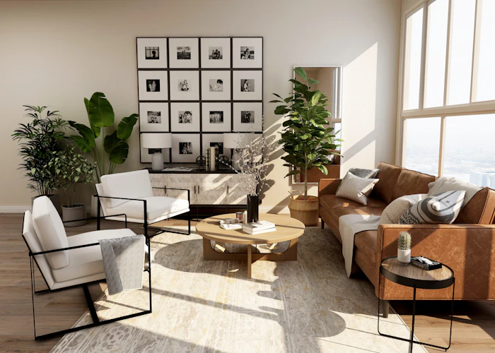Sunlit living room